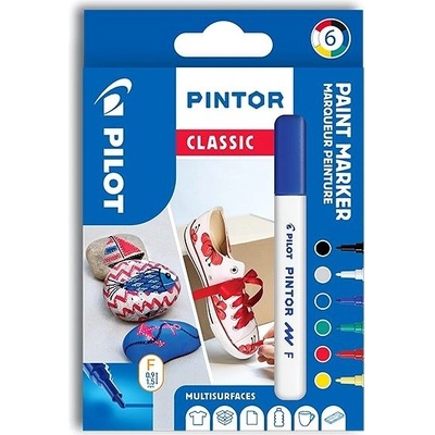 PILOT Pintor Fine Súprava akrylových popisovačov 0,9-1,5mm - Classic 6 ks