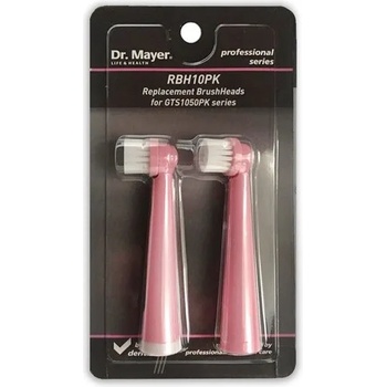 Dr. Mayer Резервни глави за електрическа четка GTS1050 Pink Dr. Mayer 2 броя , розови (RBH10PK)