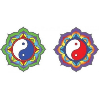 Mandala okenná nalepovacia - Yin Yang - 2 malé