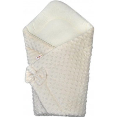 Baby Nellys zavinovačka s mašlí minky Baby Duo smetanová