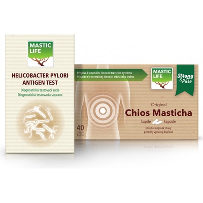 Helicobacter pylori test + Masticha sada: 1 test 40 kapslí