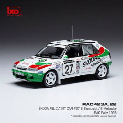 IXO Škoda Felicia Kit Car RAC Rally 1996 27 Blomqvist Melander 1:43