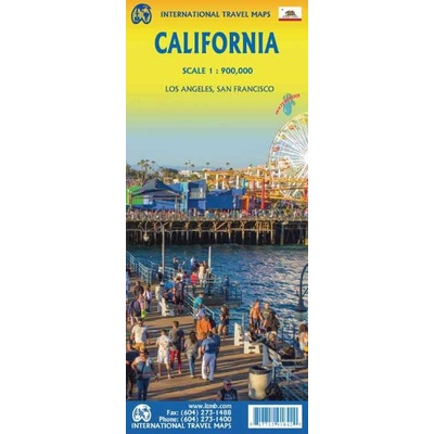 ITMB Publishing mapa California 1:900 tis. voděodolná ITM