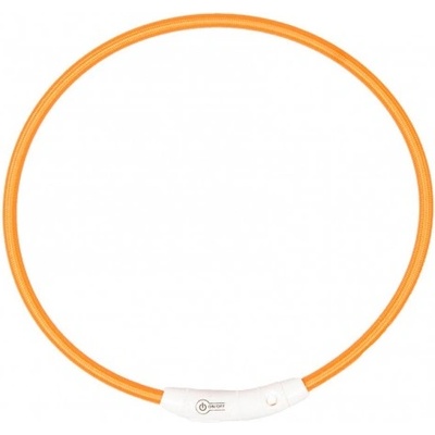 Duvoplus USB - светещ нашийник за кучета - оранжев, обиколка 65 см, Белгия - 1270012