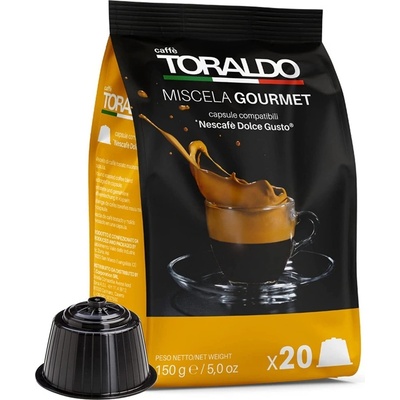 20 бр. капсули TORALDO GOURMET съвместими с кафемашини Dolce Gusto