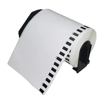 Image 1 of Makki съвместими етикети Brother DK-22246 - White Continuous Length Paper Tape 103mm x 30.48m, Black on White - MK-DK-22246 (MK-DK-22246)