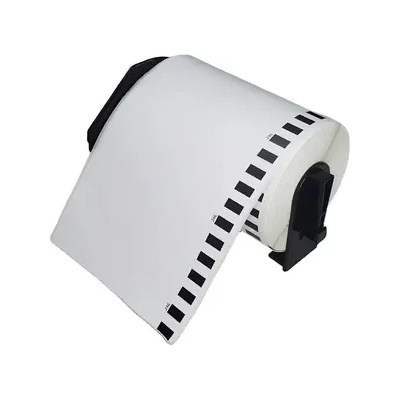 Makki съвместими етикети Brother DK-22246 - White Continuous Length Paper Tape 103mm x 30.48m, Black on White - MK-DK-22246 (MK-DK-22246)
