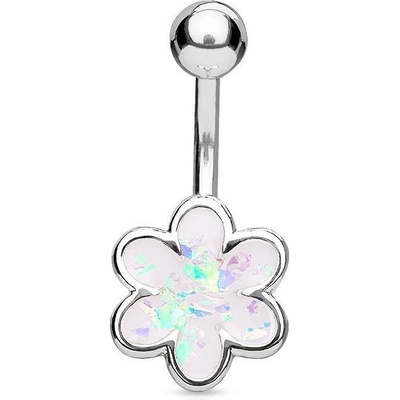 Šperky4U piercing do pupíku kytička WP0002-C