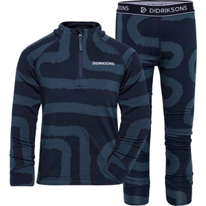 Didriksons Детско ски бельо Didriksons Kid's Jadis Printed Set Ski underwear - Path Navy - размер 130 (714-2017-0316)