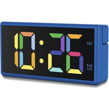 Hama Цифров часовник "Ibiza", многоцветен дисплей, с функция за зареждане през USB, син (222209)