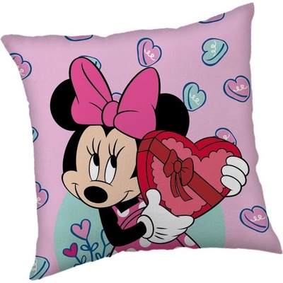 Jerry Fabrics Mikroplyšový vankúš Minnie Purple Polyester 40x40