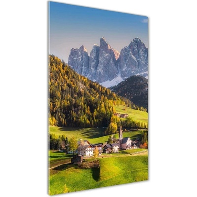 Vertikálny foto obraz sklenený Mestečko v horách 50x100 cm