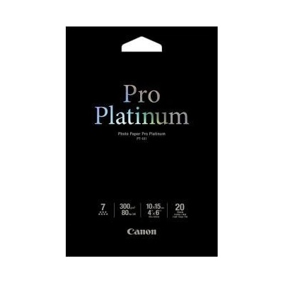 Canon Photo Paper Pro Platinum 2768B013, 300 г/м2, 10x15см, 20 бр. , лъскав, бял, фотографска хартия (2768B013)
