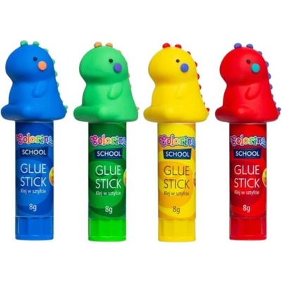 COLORINO Dino, tyčinkové lepidlo, 8g, rôzne farby a motívy