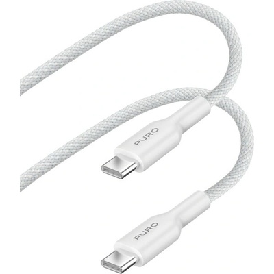 Puro PUCUSBCUSBCFABK4WHI Fabrik USB-C/USB-C, PD 60 W, 1,2m, bílý