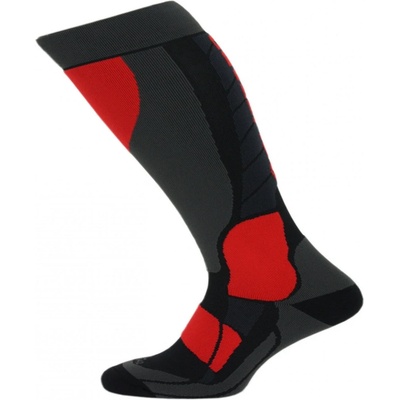 Blizzard lyžařské ponožky Compress 120 ski socks black/grey/red