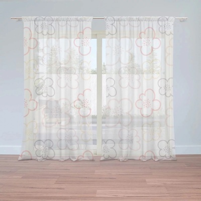 Záclony Dětské kvítí: 2 ks - 150x250 cm - Sablio