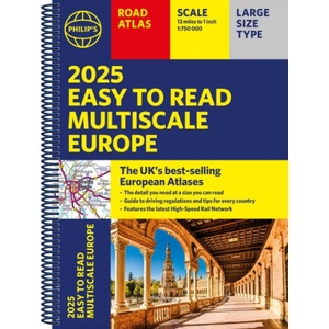 2025 Philip's Easy to Read Multiscale Road Atlas Europe | Philip's Maps (ISBN: 9781849076609)