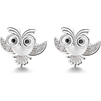 DELIS Сребърни обеци от проба 925, jw823, модел сова, с родиево покритие (jw823)