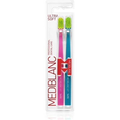 MEDIBLANC 5490 Ultra Soft четки за зъби ултра софт Pink, Blue 2 бр