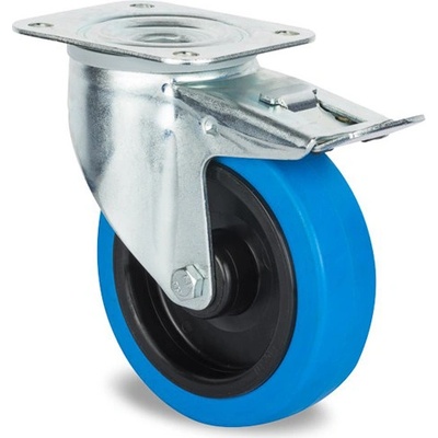 PENN ELCOM 3477UFR100P62 blue - 100mm kolečko s brzdou