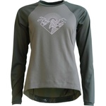 Zimtstern Фланелка с дълъг ръкав за колоездене Zimtstern Women's Pureflowz Shirt L/S Cycling jersey - Dusty Olive / Forest Night (156-2292-0513)