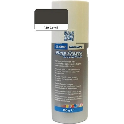 Farba na škáry Mapei Fuga Fresca čierna 160 g FUGAFRESCA120