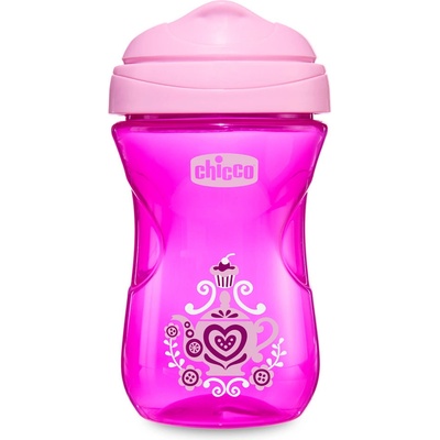 Chicco hrnček jednoduchý s tvrdým náustkom 266 ml ružový AGS_06961.100P