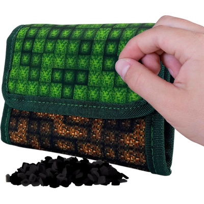 PIXIE CREW Peňaženka zelená Mine&Craft 50 pixelov