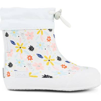 Koel Детски обувки barefoot Koel Kid's Wellie Wellington boots - Flowers White - размер 21 (EU) (702-5396-0412)