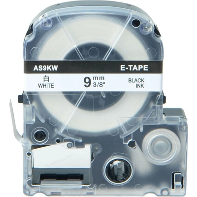 Compatible Epson LC-3WBN, SS9KW, 9mm x 8m, черен печат / бял фон, съвместима лента (EPLCSS9KW)