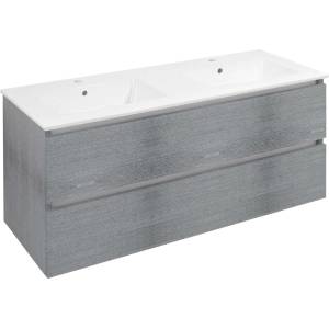 SAPHO Ezara - Шкаф за мивка, 120x46x55 см, 2 чекмеджета, сребрист дъб EZ121-1111 (EZ121-1111)