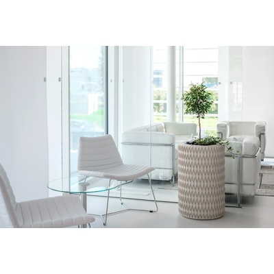 eshop-kvetinace.sk Moderný kvetináč BOTTEGA, výška 70 cm, krémová, outlet