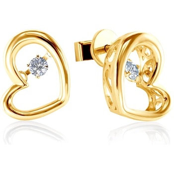 SAVICKI Обеци Сърце Savicki: злато, диаманти