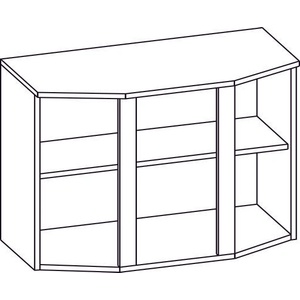 Bogdan Furniture Europe Горен витринен шкаф Alina 80BB-E20 - memo
