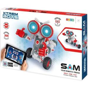 Xtrem Bots Радиоуправляем робот Xtrem Bots - Sam, за сглобяване, 130 части (XT3803252) - baby