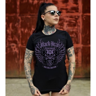 tričko hardcore black heart NEW GLORY Čierna