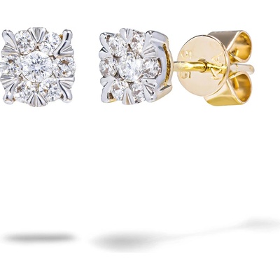 Blink-Blink krásne diamantové náušnice žlté zlato 3082ZDG