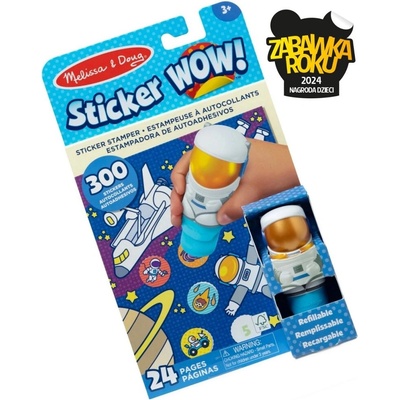 Sticker Wow kreativní sada s razítkem a samolepkami astronaut