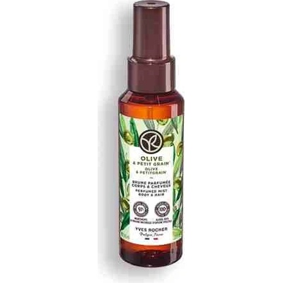 Yves Rocher Bain de Nature parfumovaný sprej na telo a vlasy pre ženy Olive & Petit Grain 100 ml