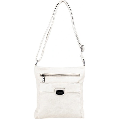 STELLA dámska crossbody koženková kabelka Biela