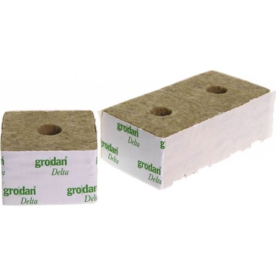 Grodan Pestovateľská kocka velká 100x100x65 mm s malou dierou box 216 ks