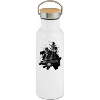 123TRIKO termoska Královská hra, šachy, černý potisk 500 ml