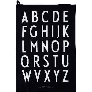 Design Letters Малки кухненски кърпи AJ 40 x 60 см черно-бели 2 бр (10503000BLACK)