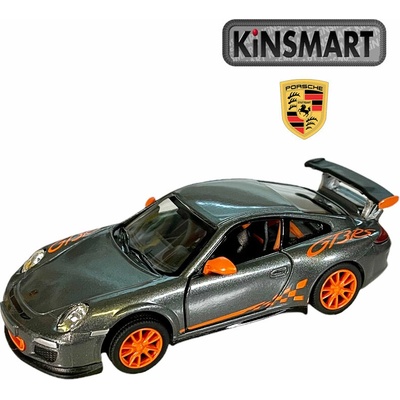 Kinsmart Porsche 911 GT3 RS sivé 1:36