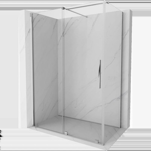 Mexen Velar Плъзгаща се душ кабина 140 x 85 см, прозрачна, хром - 871-140-085-01-01 (871-140-085-01-01)