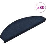 vidaXL Изтривалки за стълби, самозалепващи се, 30 бр. , 65x21x4 см, тъмносини, полукръгли, големи (3365665)
