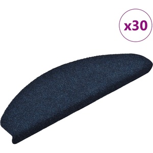 vidaXL Изтривалки за стълби, самозалепващи се, 30 бр. , 65x21x4 см, тъмносини, полукръгли, големи (3365665)