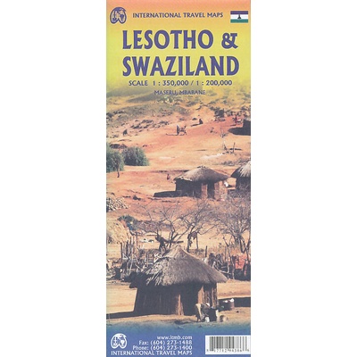 mapa Swaziland 1:200 t., Lesotho 1:350 t. ITM
