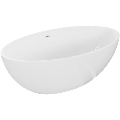 Mexen Nike свободностояща вана 175 x 100 cm, бяла, бял преливник - 54071751000-20 (54071751000-20)